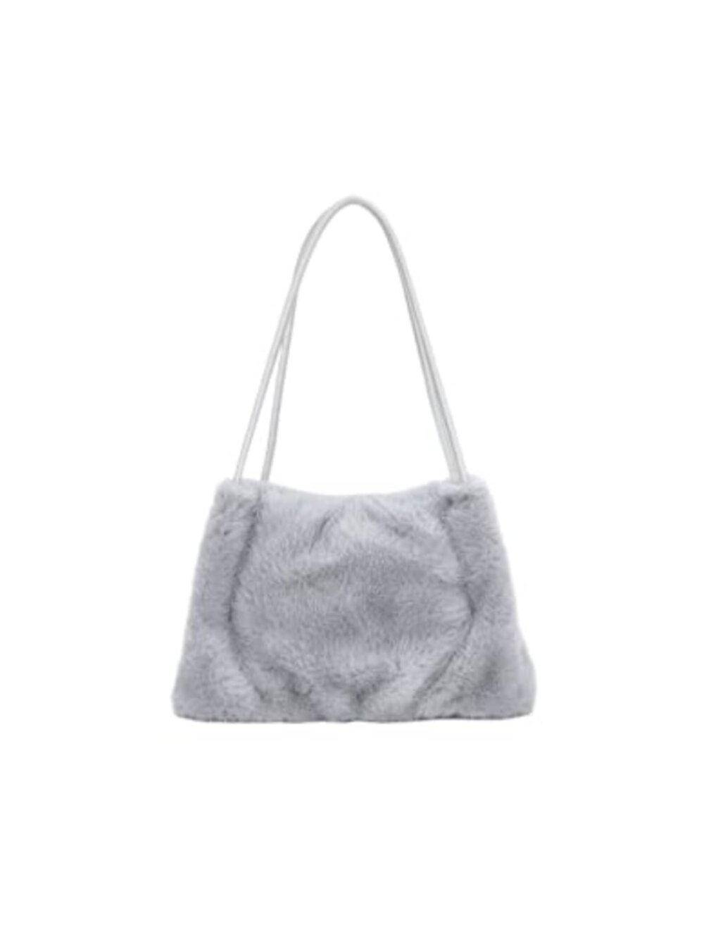 Faux Rabbit Fur Tote Bag Plush Underarm Shoulder Bag Furry Purse